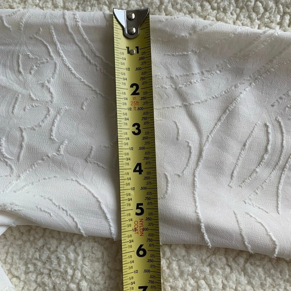 LOFT blouse top Textured Swirl Tie Back Blouse white size Small - Picture 11 of 16